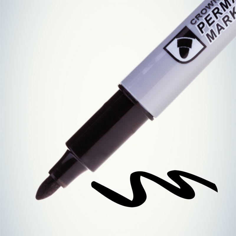 Маркер перманентный "Multi Marker Slim" 2мм пулевидный черн. Crown 08-8201