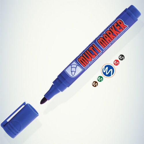 Маркер перманентный "Multi Marker" пулевидный 3мм син. Crown Б0048240