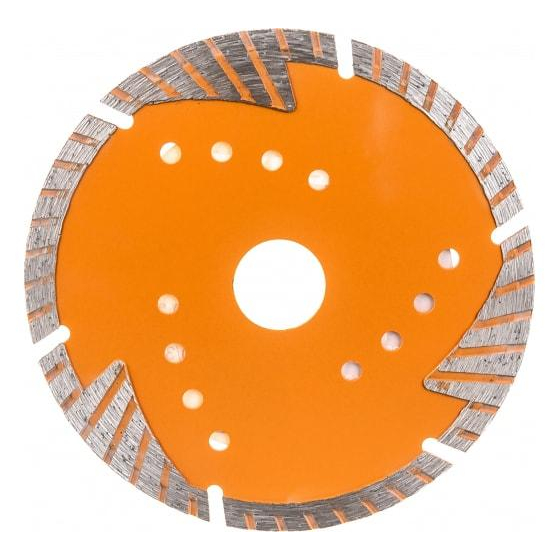 Диск алмазный отрезной Турбо - сегментный 125х22.2мм сухая резка Вихрь 73/10/3/21