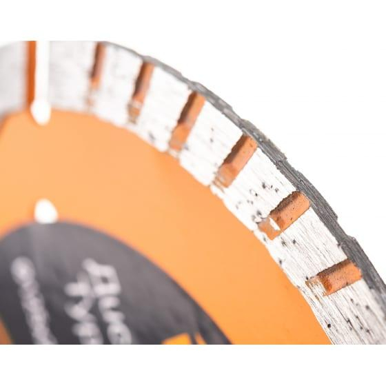 Диск алмазный отрезной Турбо - сегментный 125х22.2мм сухая резка Вихрь 73/10/3/21