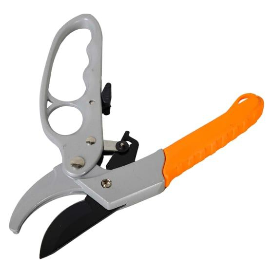 Секатор 200мм возвратная пружина храповый механизм 73733