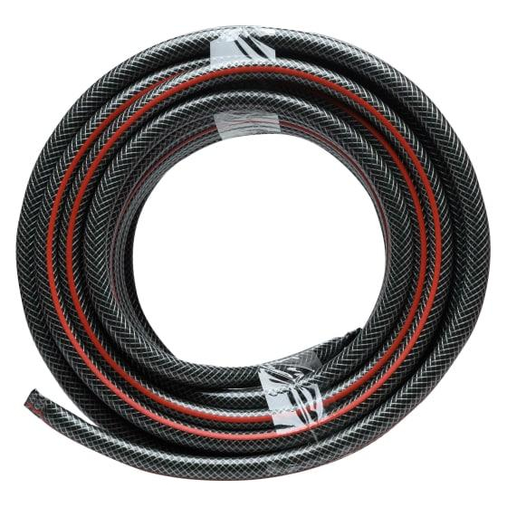 Шланг поливочный ПВХ усиленный премиум пищевой трехслойн. армир. 1/2 25м черн.-красн. Вихрь 73/7/2/10