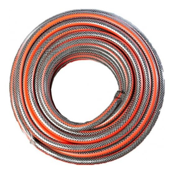 Шланг поливочный ПВХ усиленный премиум пищевой трехслойн. армир. 3/4 50м черн.-красн. Вихрь 73/7/2/8