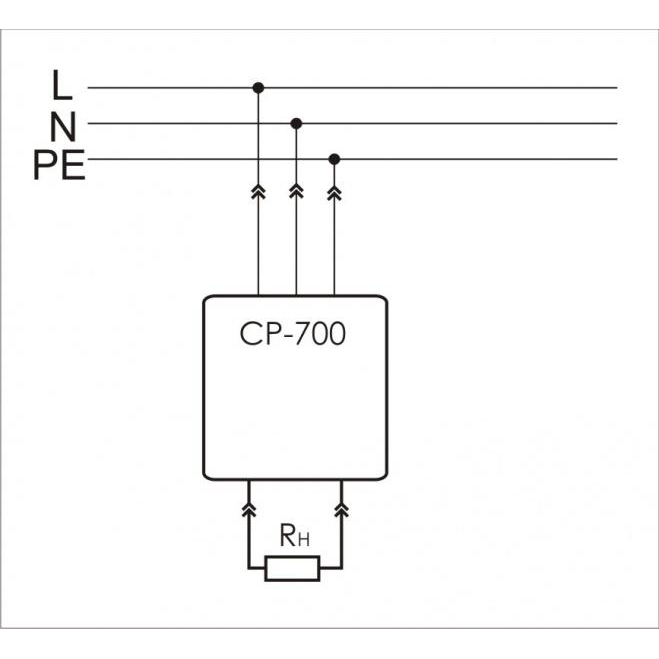 Реле напряжения CP-700 (однофазный; цифровая индикация напряжения тип корпуса вилка-розетка; 150-300В 16А 1NO IP20) F&F EA04.009.010