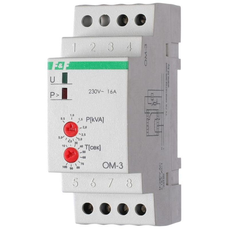 Ограничитель мощности ОМ-3 1ф 0.5-5кВт F&F EA03.001.006