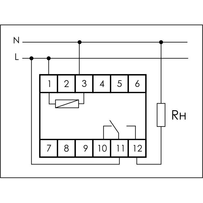 Реле времени PCA-512U (задержка выкл. 12-264В AC/DC 8А 1перекл. IP20 монтаж на DIN-рейке) F&F EA02.001.002