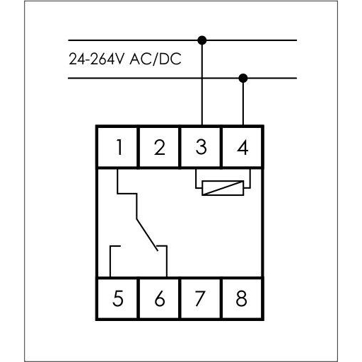 Реле времени PCS-517.1 (многофункц. (цифр./индикация) 24-264В AC/DC 16А 1перекл. IP20 монтаж на DIN-рейке) F&F EA02.001.016