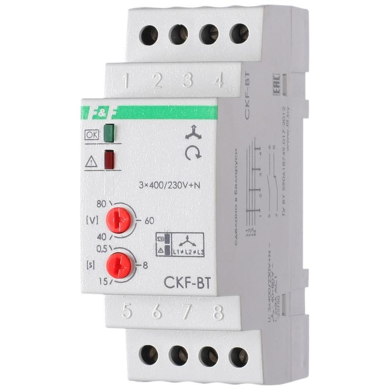 Реле контроля наличия и чередования фаз CKF-BT