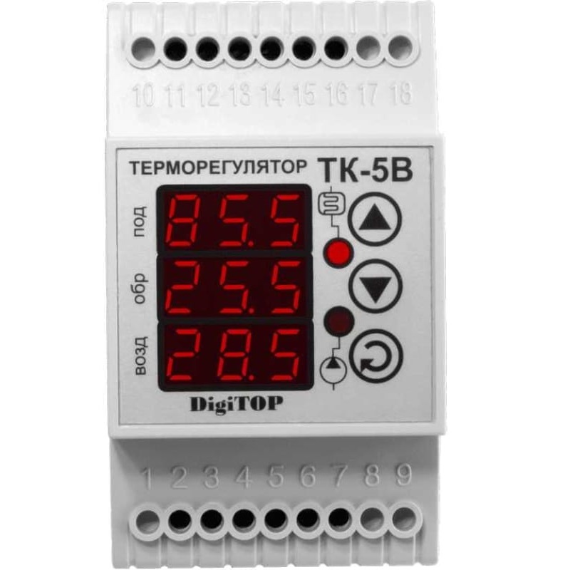 Терморегулятор ТК-5В на Din рейку