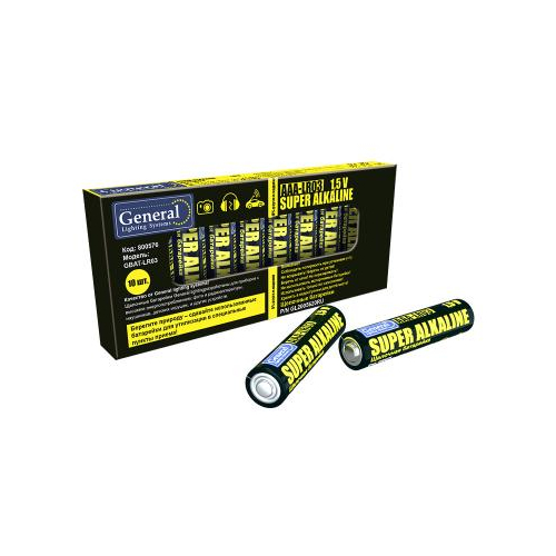 Батарейка GBAT-LR03 AAA щелочная 10pcs/ shr+box (10/960)