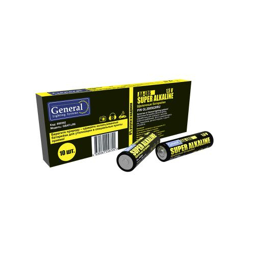 Батарейка GBAT-LR6 AA щелочная 10pcs/ shr+box (10/720)