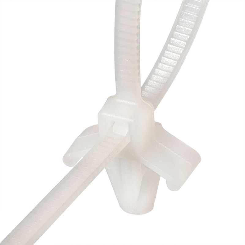 Хомут кабельный КСДп 2.5х100 с дюбель-пистоном бел. (уп.100шт) Fortisflex 64772