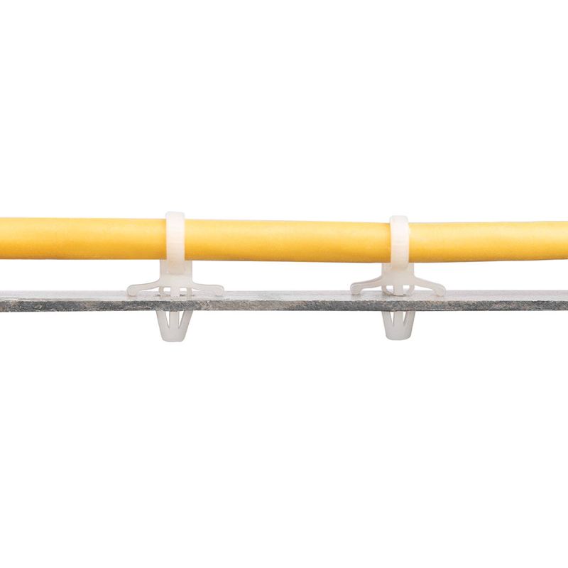 Хомут кабельный КСДп 2.5х100 с дюбель-пистоном бел. (уп.100шт) Fortisflex 64772