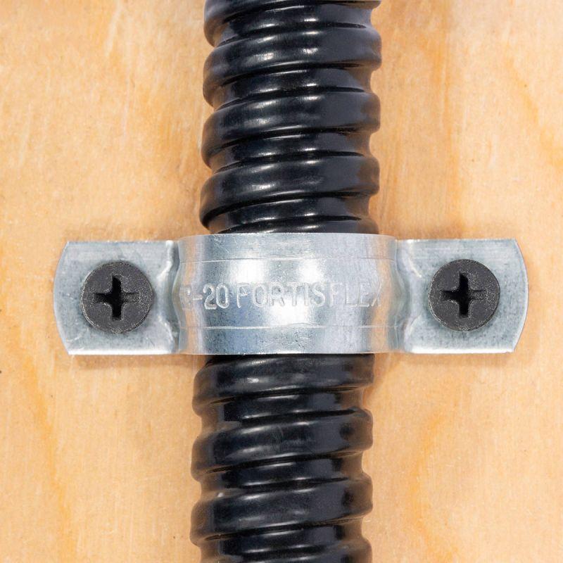 Скоба крепежная двухлапковая СМД d8-9мм метал. оцинк. (уп.100шт) Fortisflex 64795