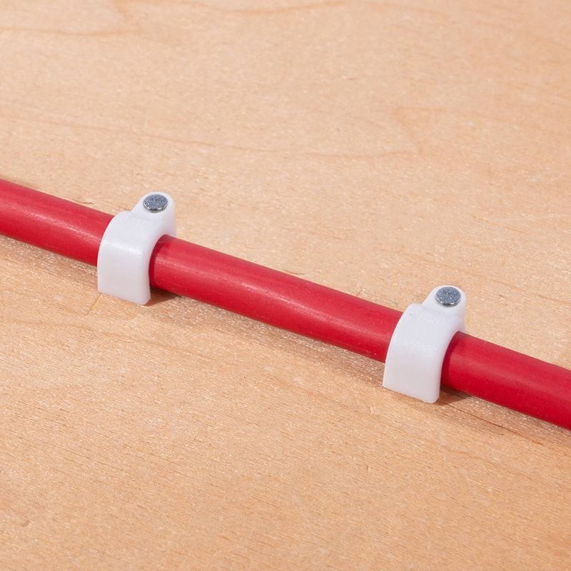 Скоба с гвоздем круглая СПК 14 пластик. (уп.15шт) Fortisflex 49464