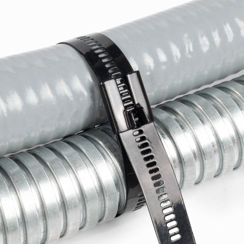 Хомут кабельный СКЛ-П (316) 7х200 стальной лестничного типа с покрытием (уп.100шт) Fortisflex 74156