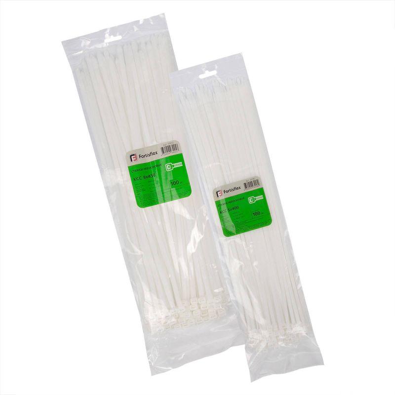 Хомут кабельный КСС 8х300 нейл. бел. (уп.100шт) Fortisflex 50009