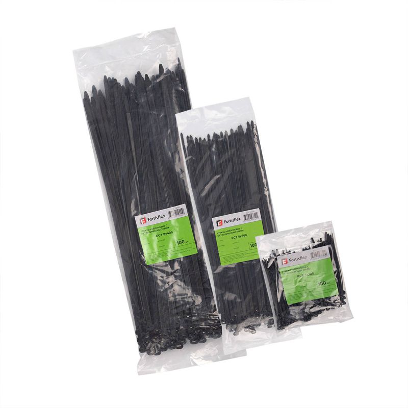 Хомут кабельный КСЗ 5х300 нейл. черн. (уп.100шт) Fortisflex 61338
