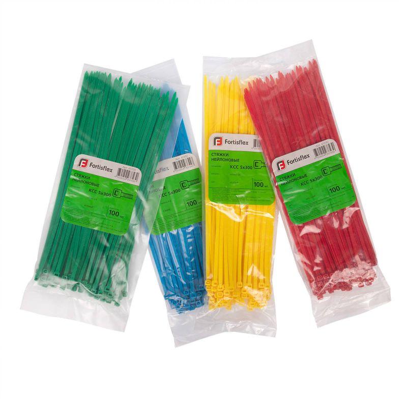 Хомут кабельный КСС 5х300 нейл. зел. (уп.100шт) Fortisflex 61333