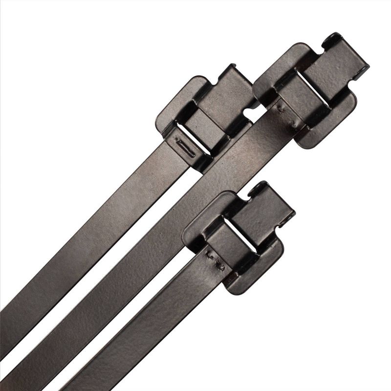 Хомут кабельный СКБ-П (316) 9.6х350 стальной с бугел. замком с покрытием (уп.100шт) Fortisflex 74166