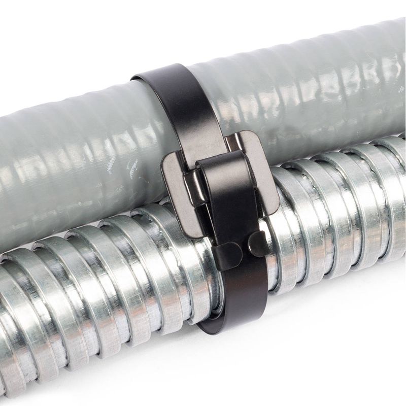 Хомут кабельный СКБ-П (316) 9.6х450 стальной с бугел. замком с покрытием (уп.100шт) Fortisflex 74167