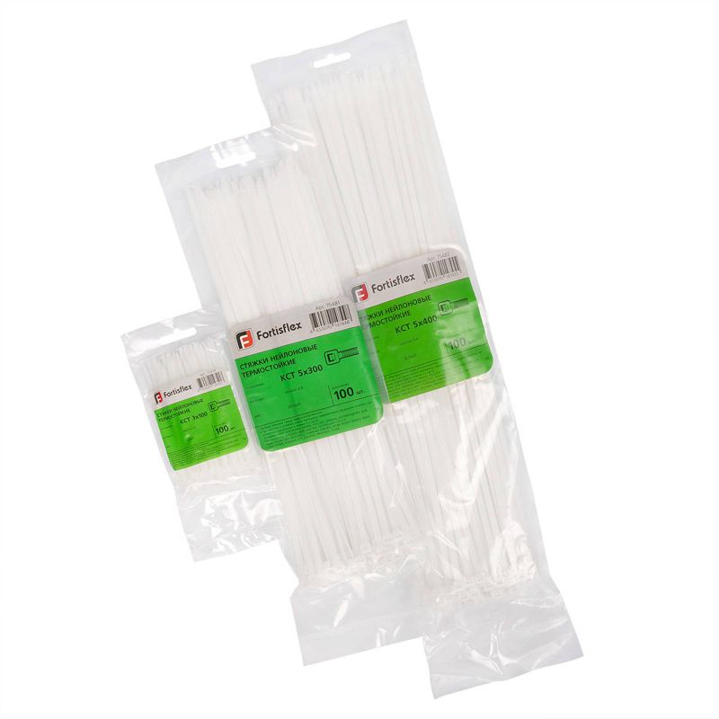 Хомут кабельный КСТ 5х300 нейл. (уп.100шт) Fortisflex 75481