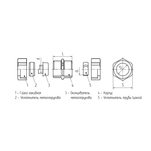 Муфта соединительная СТМ-38(1+1/2 ) (Fortisflex) (61407)