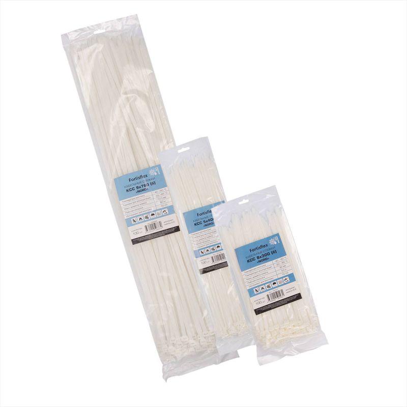 Хомут кабельный КСС "NORD" 5х300 бел. (уп.100шт) КВТ 79735