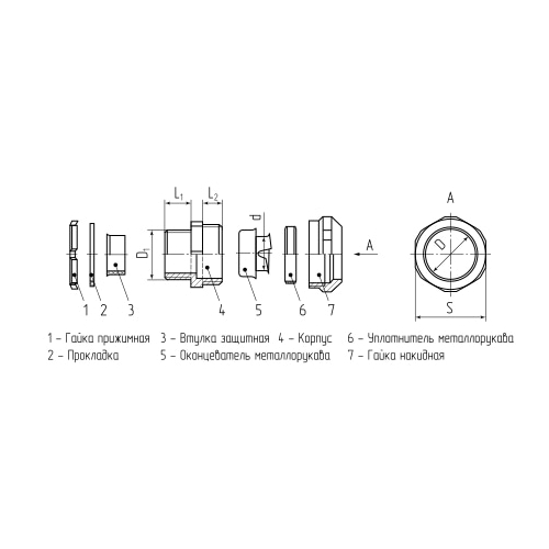 Муфта вводная ВМ (INOX)-32 (83757)