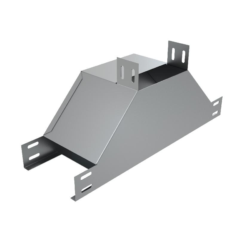 Отвод для лотка Т-образ. верт. вверх с разворотом трассы на 90град. 100х50 сталь 1.0мм TDN90-50-100 КМ LO6431