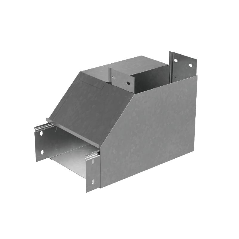 Угол для лотка верт. внутр. с разворотом трассы на 90град. R 500х100 сталь 1.0мм "ПЛЮС" NLPDplus90-100-500-R КМ PL2150