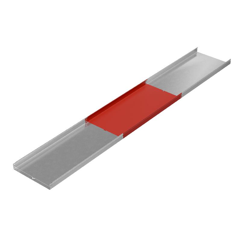 Лоток листовой неперфорированный 600х80 L3000 сталь 1.5мм "БЫСТРЫЙ МОНТАЖ ПЛЮС" LNplus80-600-1.5-3000 оцинк. КМ PL0356