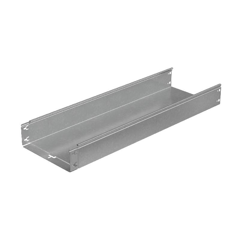 Лоток листовой неперфорированный 300х100 L3000 сталь 1.0мм "БЫСТРЫЙ МОНТАЖ ПЛЮС" LNplus100-300-1.0-3000 HD гор. оцинк. КМ PL1313