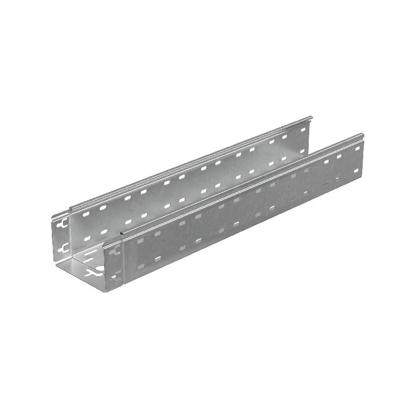 Лоток листовой перфорированный 150х100 L3000 сталь 0.8мм "БЫСТРЫЙ МОНТАЖ ПЛЮС" LPplus100-150-0.8-3000 HD гор. оцинк. КМ PL1233