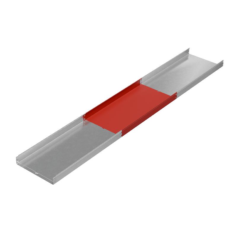 Лоток листовой неперфорированный 600х100 L3000 сталь 1.5мм "БЫСТРЫЙ МОНТАЖ ПЛЮС" LNplus100-600-1.5-3000 HD гор. оцинк. КМ PL1324