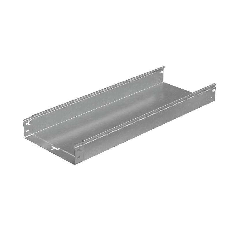 Лоток листовой неперфорированный 300х80 L3000 сталь 1.5мм "БЫСТРЫЙ МОНТАЖ ПЛЮС" LNplus80-300-1.5-3000 HD гор. оцинк. КМ PL1292