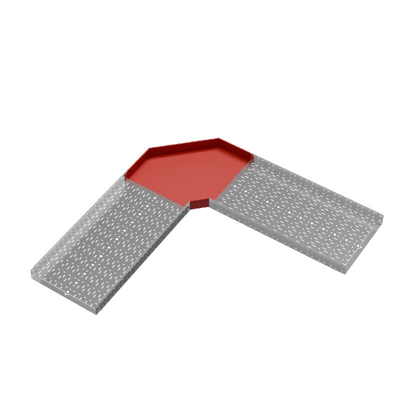 Угол для лотка горизонтальный 90град. 600х100 сталь 1.2мм "ПЛЮС" GLplus90-100-600 HD КМ PL1373