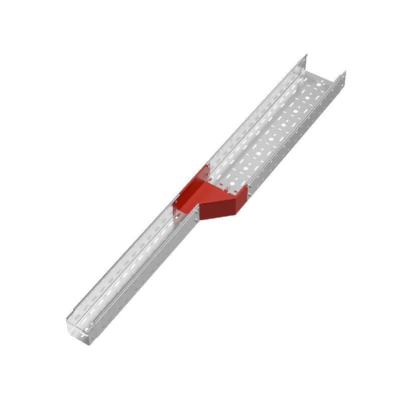 Переходник для лотка правый 100х100-200 сталь 1.0мм "ПЛЮС" PDplus100-100-200-R HD КМ PL1598