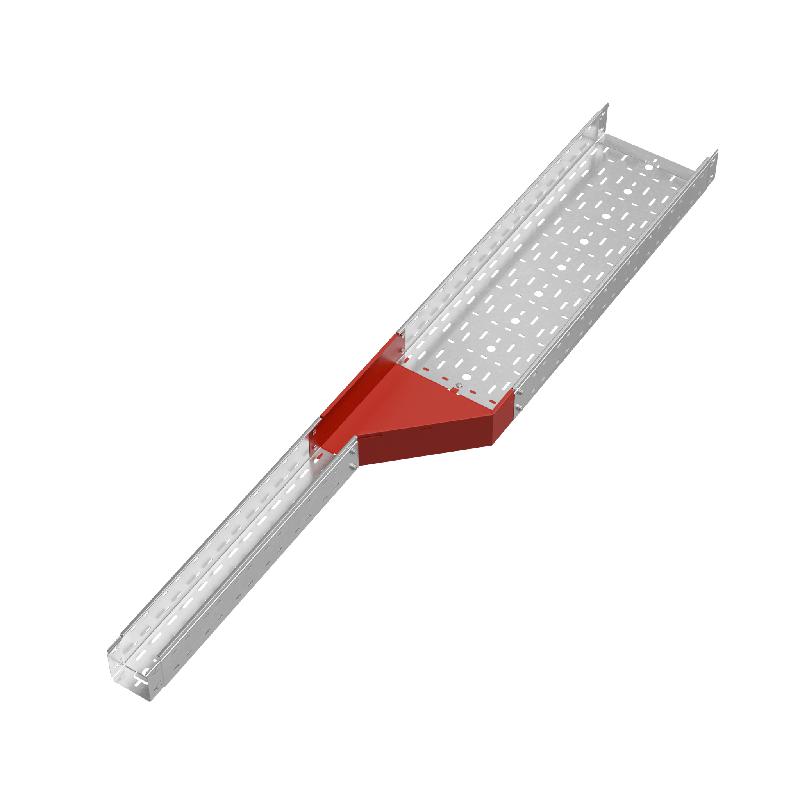 Переходник для лотка правый 100х100-300 сталь 1.0мм "ПЛЮС" PDplus100-100-300-R HD КМ PL1599