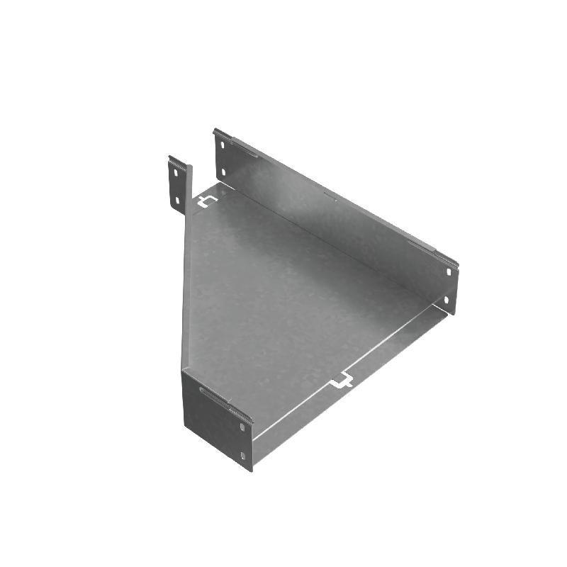 Переходник для лотка правый 100х100-400 сталь 1.0мм "ПЛЮС" PDplus100-100-400-R HD КМ PL1600