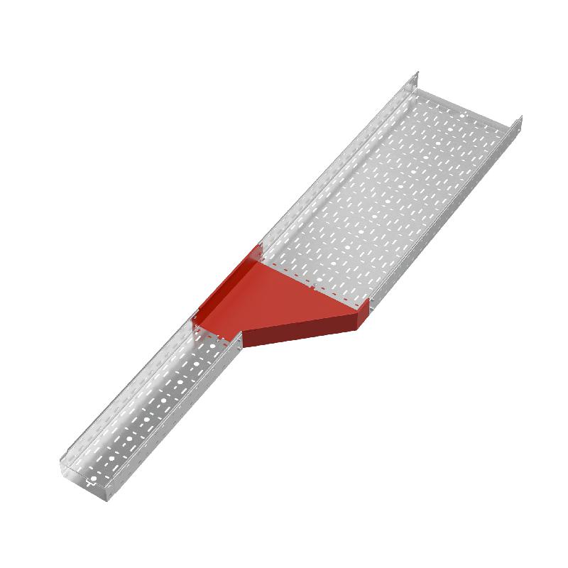 Переходник для лотка правый 100х200-500 сталь 1.0мм "ПЛЮС" PDplus100-200-500-R КМ PL0683