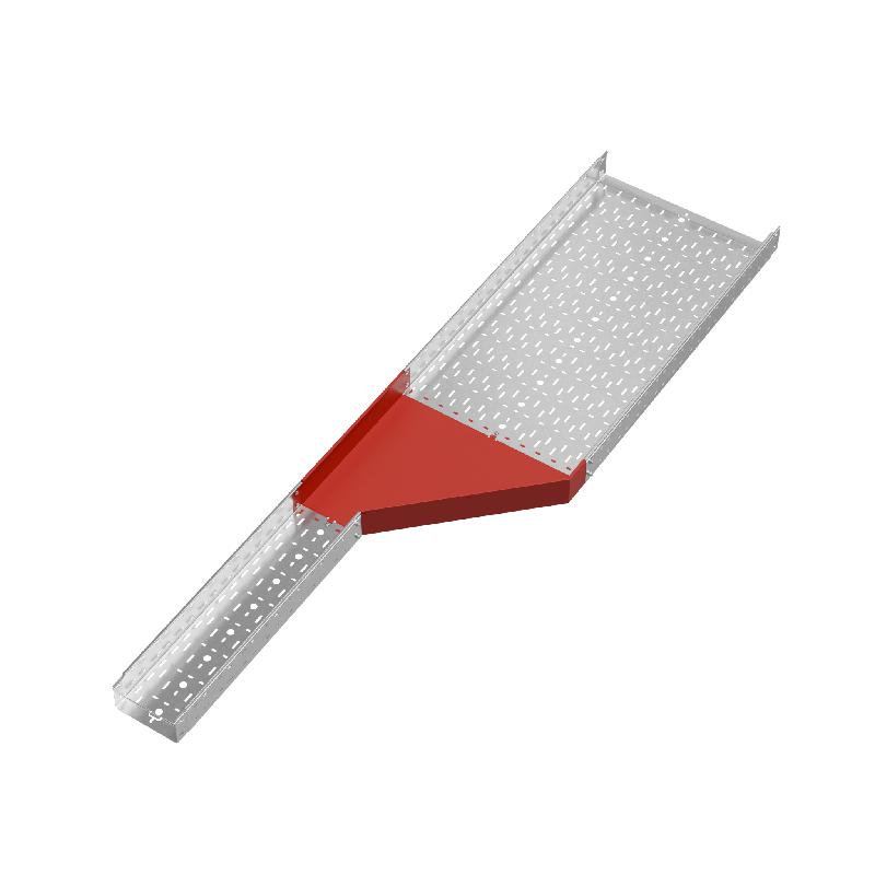 Переходник для лотка правый 100х200-600 сталь 1.0мм "ПЛЮС" PDplus100-200-600-R КМ PL0684