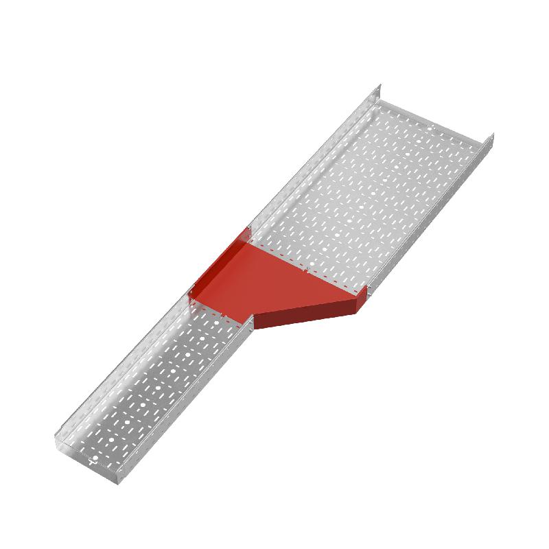 Переходник для лотка правый 100х300-600 сталь 1.0мм "ПЛЮС" PDplus100-300-600-R HD КМ PL1614