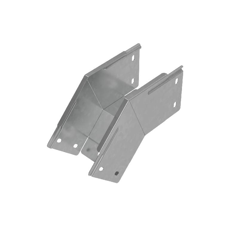 Угол для лотка верт. внеш. 45град. 100х100 сталь 1.0мм "ПЛЮС" VLplus45-100-100 КМ PL0550