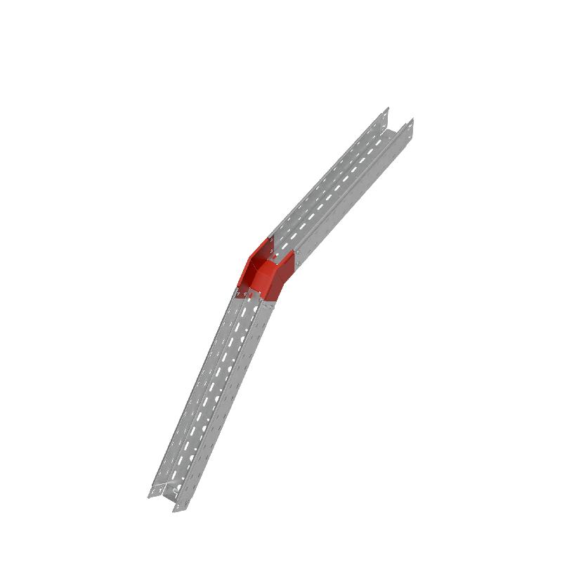 Угол для лотка верт. внеш. 45град. 100х100 сталь 1.0мм "ПЛЮС" VLplus45-100-100 КМ PL0550