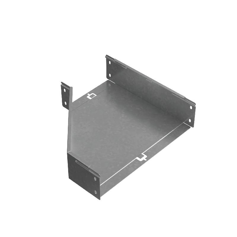 Переходник для лотка правый 100х200-400 сталь 1.0мм "ПЛЮС" PDplus100-200-400-R HD КМ PL1609