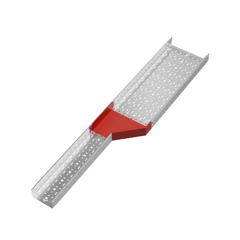 Переходник для лотка правый 100х200-400 сталь 1.0мм "ПЛЮС" PDplus100-200-400-R КМ PL0682