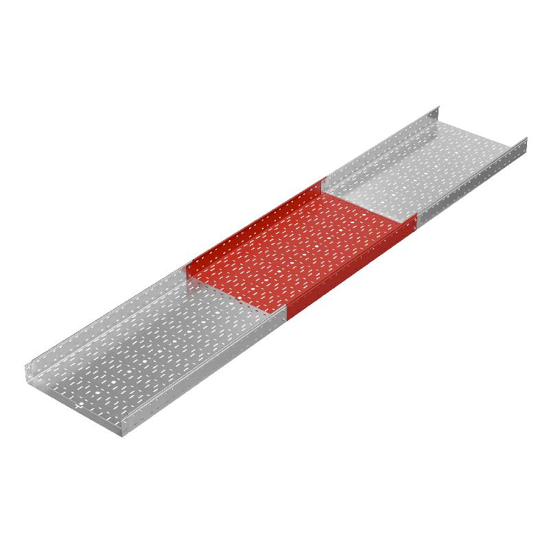 Лоток листовой перфорированный 600х100 L3000 сталь 1.2мм "БЫСТРЫЙ МОНТАЖ ПЛЮС" LPplus100-600-1.2-3000 оцинк. КМ PL0288