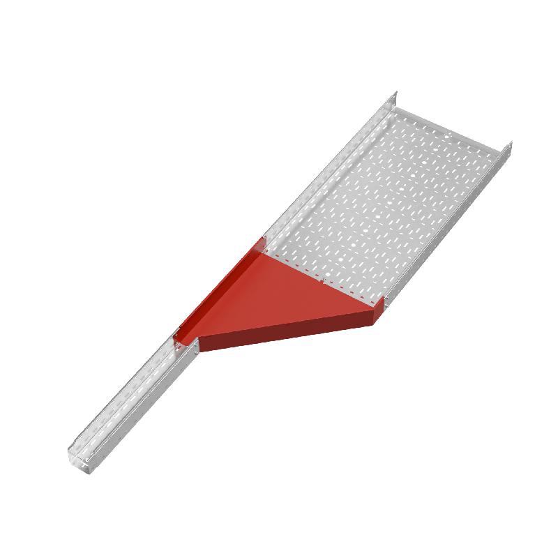 Переходник для лотка правый 100х100-600 сталь 1.0мм "ПЛЮС" PDplus100-100-600-R КМ PL0675