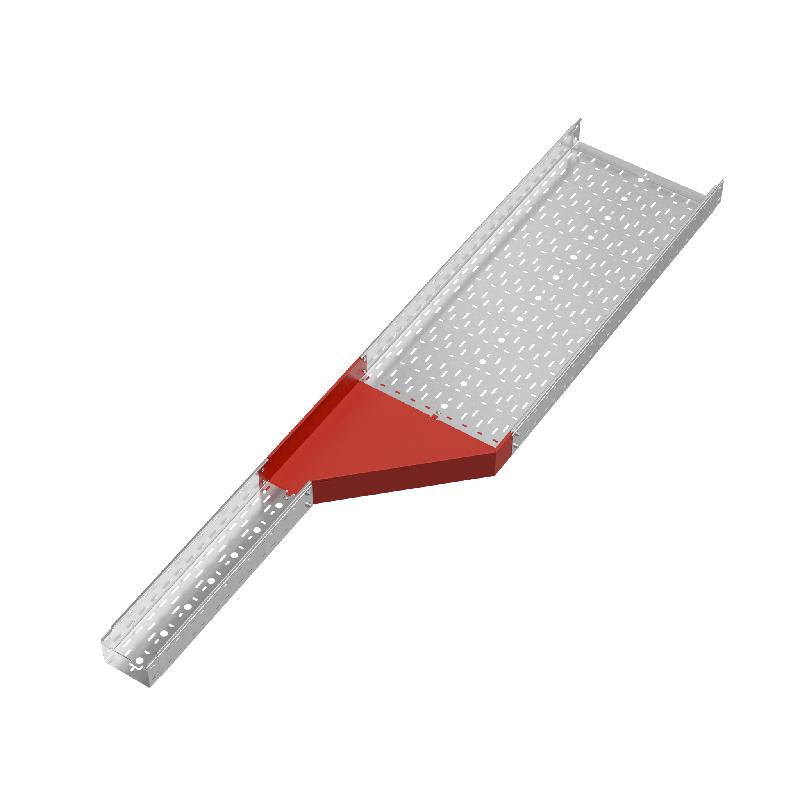 Переходник для лотка правый 100х150-500 сталь 1.0мм "ПЛЮС" PDplus100-150-500-R КМ PL0679